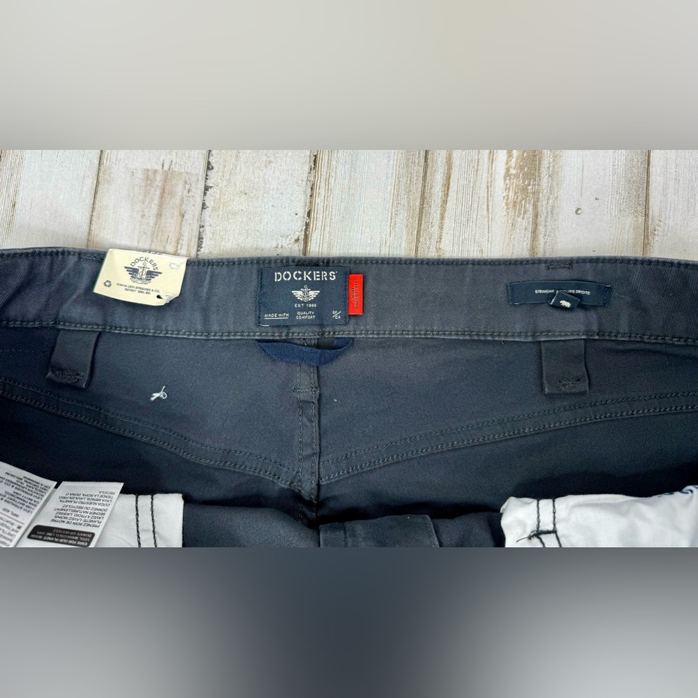 DOCKERS All Seasons Tech Straight Fit Jean Cut Pant Men's Sz 38x32 Heather Gray - Picture 5 of 13